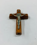 Small wooden and metal Christ on the cross