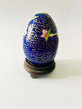 Cloisonné Egg Medium size with Large Pink Flowers