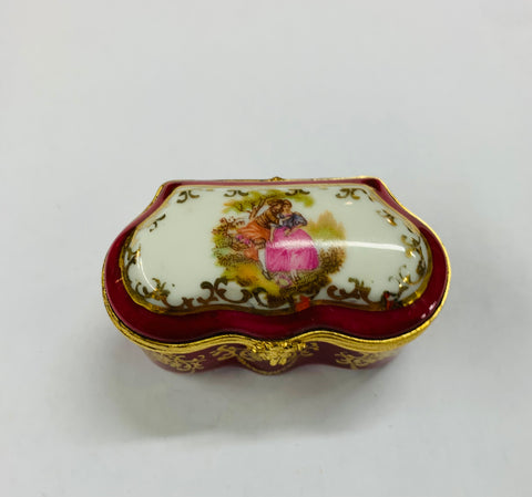 Limoges small pill box or jewellery holder