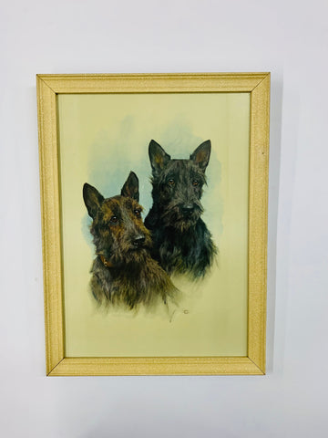 Scotty Dogs vintage print