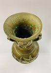 Antique heavy brass oriental vase