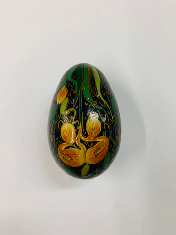 Decoupage Egg with Art Nouveau floral design