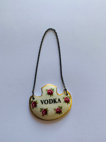 Royal Adderley Floral Porcelain Decanter Vodka Label