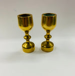 Pair of solid brass candlesticks