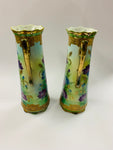 Pair of ornate Noritake I.E and co vases