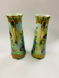 Pair of ornate Noritake I.E and co vases