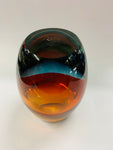 Heavy Murano style Midcentury glass vase