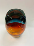 Heavy Murano style Midcentury glass vase