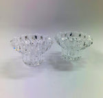 Pair of heavy Midcentury crystal candlesticks