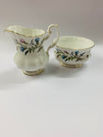 Royal Albert Brigadoon milk jug and sugar bowl