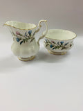 Royal Albert Brigadoon milk jug and sugar bowl