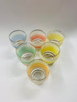 Set of 6 sugar frosted retro tumblers