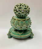 Celadon ware elaborate incense burner