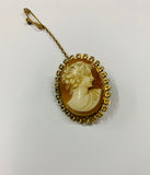 Vintage cameo brooch