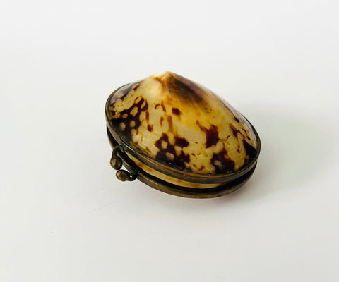 Shell and Brass Coin or Medicine Pouch