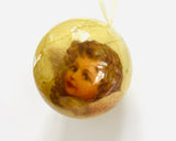 Vintage Christmas Decoupage Ball with Angles