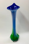 Midcentury Art glass tall tulip vase