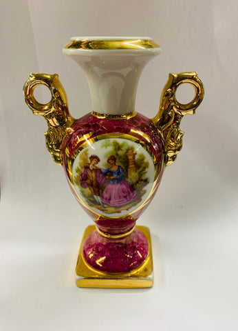 Limoges double handle vase