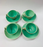 Set of 4 Midcentury Poole demitasse cups and saucers