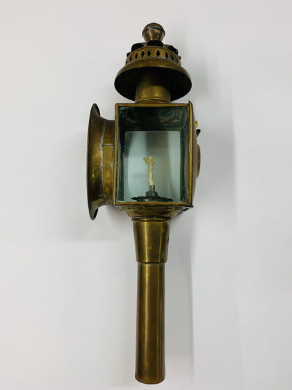 Antique brass railway lamp