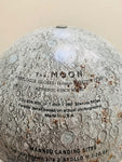 Vintage Replogle Globe. The Moon. Manned landing sites