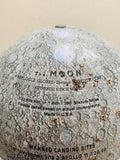 Vintage Replogle Globe. The Moon. Manned landing sites