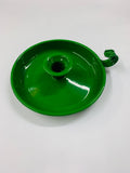 Large green enamel wee willy winky candle holder