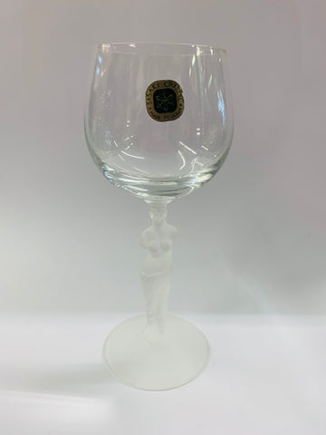 Sasaki Crystal Greco Roman lady wine glass