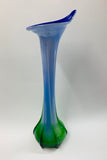 Midcentury Art glass tall tulip vase