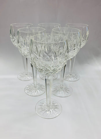 Set 6 Waterford tall wine glasses