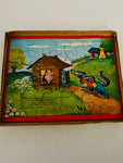 Vintage set of 3 Jollytime puzzles 3 little pigs