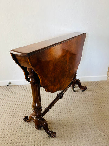 Victorian flame mahogany drop Side Table.