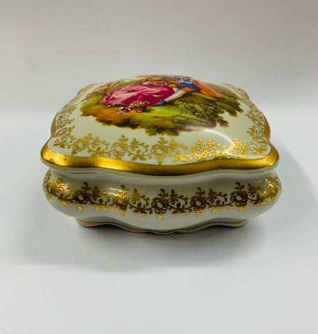 Limoges ceramic jewellery box