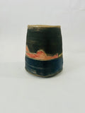 New Zealand Made Pottery Vase with Landscape Design