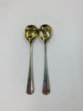 Silver plated Berry design salad servers