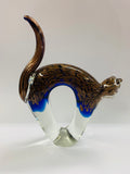 Midcentury Art glass cat