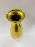 Large solid brass vase