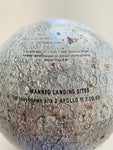 Vintage Replogle Globe. The Moon. Manned landing sites