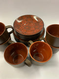 Set of 6 Crown Lynn Echo trios