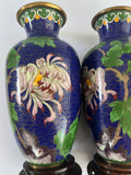 Pair of Cloisonné Vases on stands