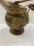 Vintage brass small coal scuttle