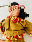 Wooden Hand Made American Indian Puppet