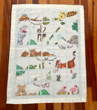 Handmade Cross Stitched Baby Blanket