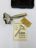 Rare GEM safety razor in original Bakelite case